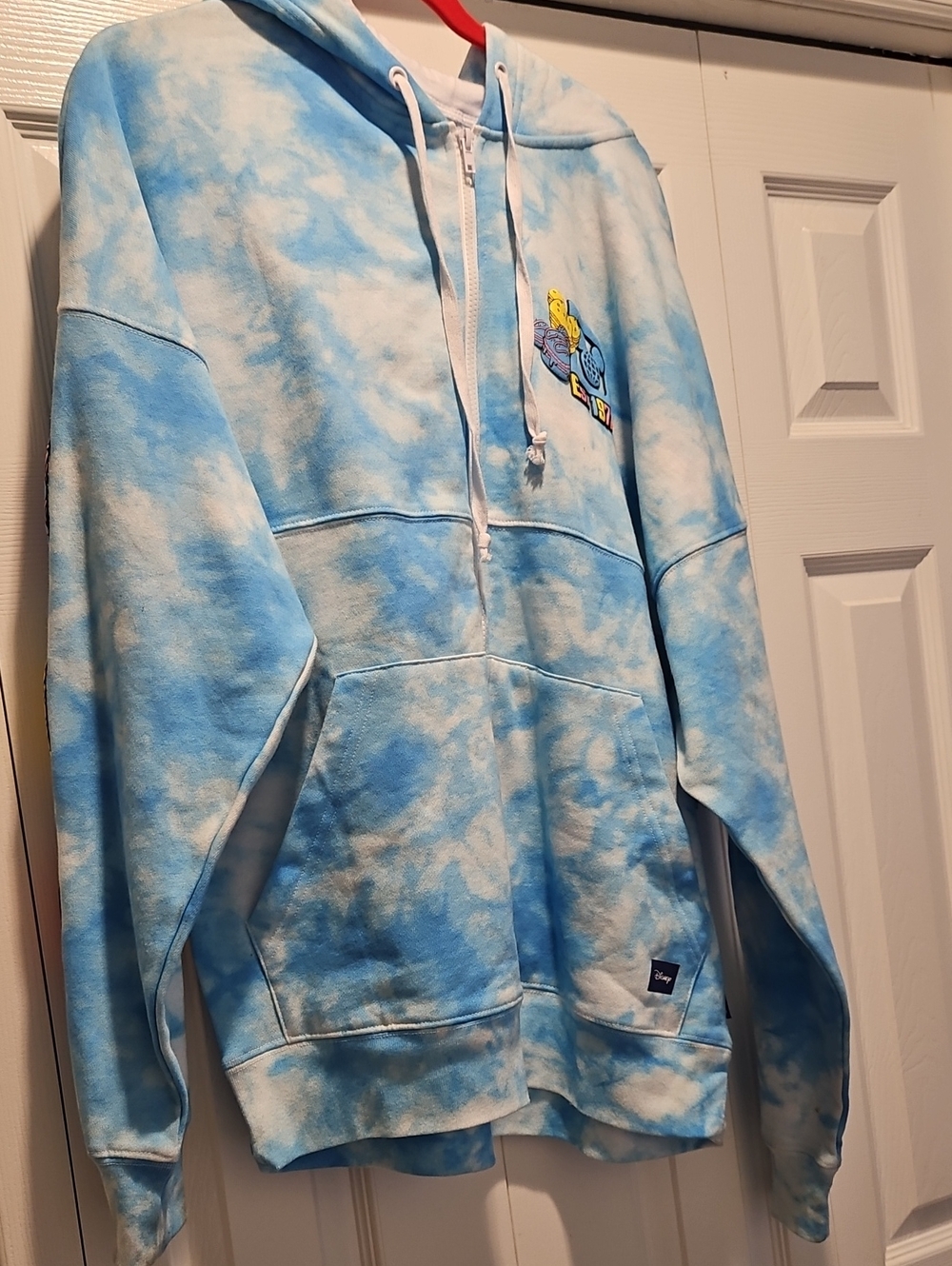 NEW Disney Spirit Jersey Hoodie Adult Blue Eats Macaron Tie Dye